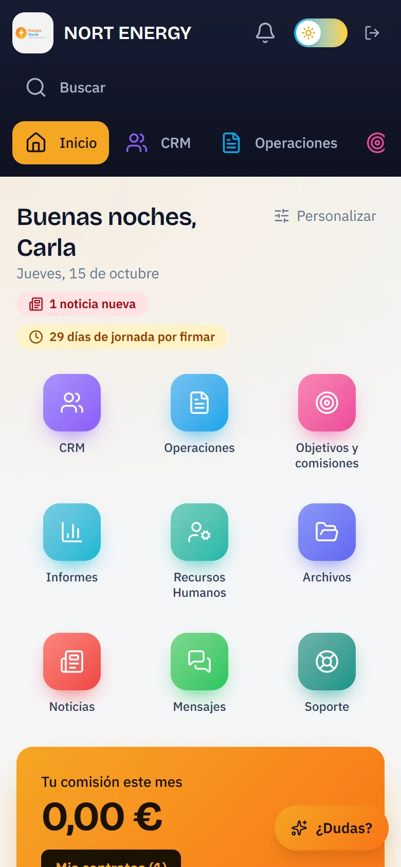 El ERP/CRM de Nodolandia en el móvil